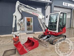 mini bagri takeuchi tb240 powertilt 3x lica 2015 letnik