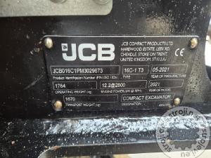 Mini bagri, JCB 16C-1 - 2021 LWTNIK - 935 UR - POWERTILT