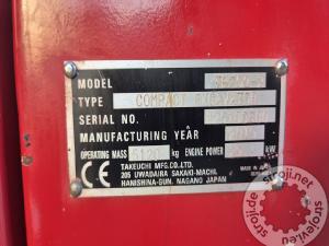 Mini bagri, TAKEUCHI TB250-2 - 2019 LETNIK - 2905 UR - 3X ŽLICA - AC