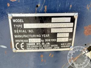 Demperji demper goseničar, TAKEUCHI TCR50 - 2017 LETNIK - 2405 DELOVNIH UR