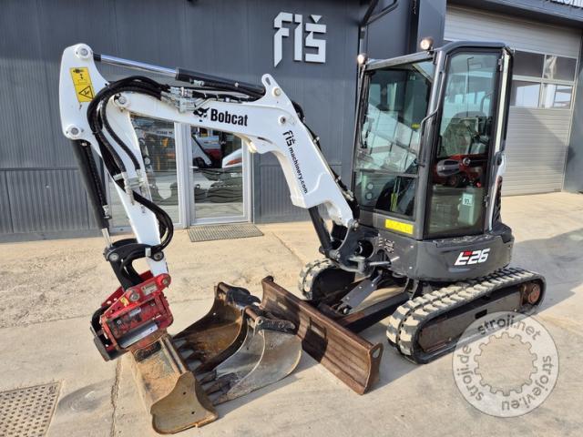 Mini bagri, BOBCAT E26 - POWERTILT - 3X ŽLICA - 2020 LETNIK - 1240 UR