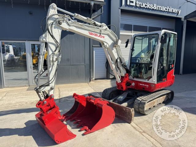 Mini bagri, TAKEUCHI TB240 - POWERTILT - 3X ŽLICE - LETNIK 2017
