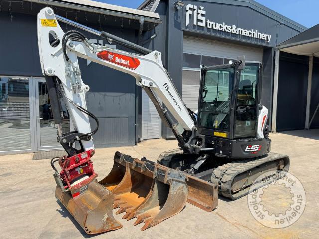 Mini bagri, BOBCAT E55Z - POWERTILT - 1445 DELOVNIH UR - 4X ŽLICE