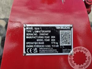 Mini bagri, TAKEUCHI TB216 - POWERTILT - LETNIK 2024 - 400 DELOVNIH UR 