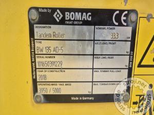 Valjarji tandem valjar, BOMAG BW 135 AD-5 - LETNIK 2018 - 1295 DELOVNIH UR