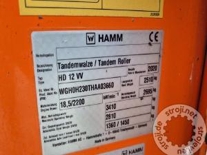 Valjarji tandem valjar, HAMM HD 12 VV - LETNIK 2020 - 715 DELOVNIH UR