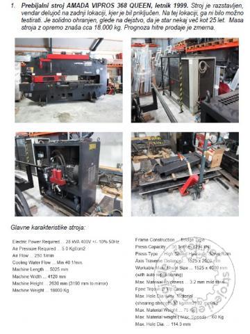 Vrtalniki in vrtalni stroji Horizontalni vrtalni stroj, Ostali AMADA VIPROS QUEEN 368