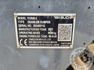 Demperji demper goseničar, TAKEUCHI TCR 50-2 - LETNIK 2021 - 680 DELOVNIH UR - KLIMA