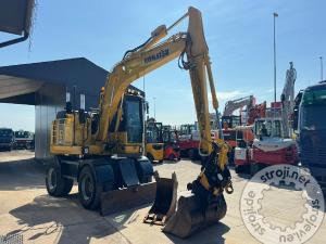 Bagri na kolesih, KOMATSU PW148-8 - TILTROTATOR - LETNIK 2014 - 2X ŽLICA
