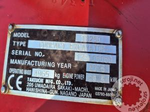 Mini bagri, TAKEUCHI TB250 - 2016 LETNIK - 2535 UR - POWERTILT
